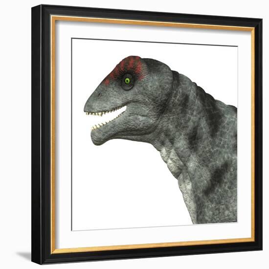 Moschops Dinosaur, White Background-Stocktrek Images-Framed Art Print