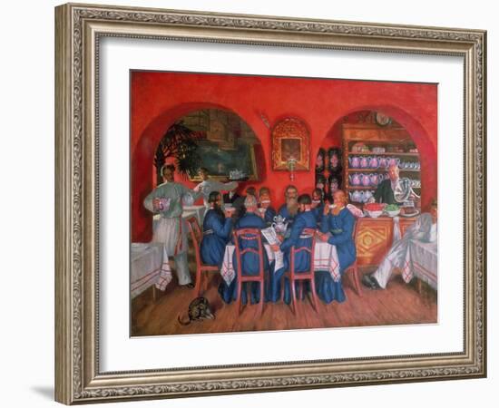 Moscow Cafe, 1916-Boris Kustodiyev-Framed Giclee Print