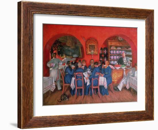 Moscow Cafe, 1916-Boris Kustodiyev-Framed Giclee Print