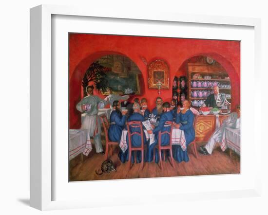 Moscow Cafe, 1916-Boris Kustodiyev-Framed Giclee Print