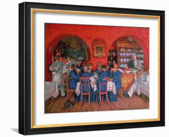 Moscow Cafe, 1916-Boris Kustodiyev-Framed Giclee Print