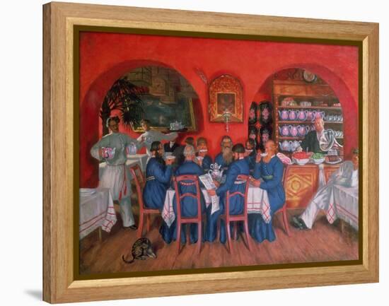 Moscow Cafe, 1916-Boris Kustodiyev-Framed Premier Image Canvas