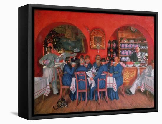 Moscow Cafe, 1916-Boris Kustodiyev-Framed Premier Image Canvas