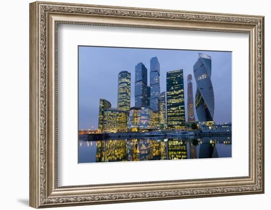 Moscow City skyscrapers, Moscow, Russia, Europe-Miles Ertman-Framed Photographic Print