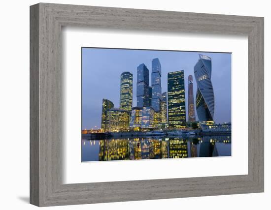 Moscow City skyscrapers, Moscow, Russia, Europe-Miles Ertman-Framed Photographic Print