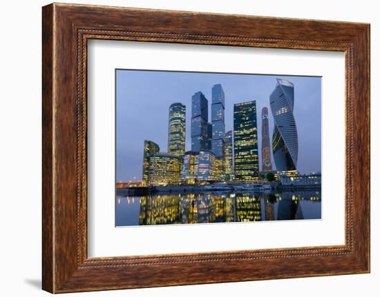 Moscow City skyscrapers, Moscow, Russia, Europe-Miles Ertman-Framed Photographic Print