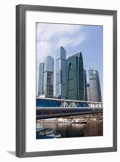 Moscow, Cityscape, Moscow City, Modern Architecture-Catharina Lux-Framed Photographic Print