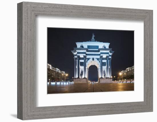 Moscow Gate of Triumph at Night, Moscow, Moscow Oblast, Russia-Ben Pipe-Framed Photographic Print