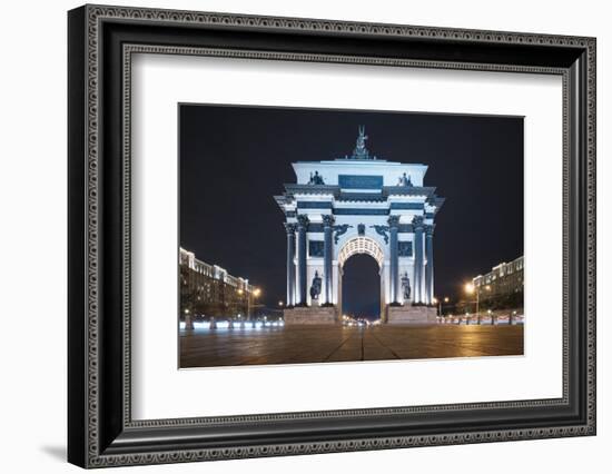Moscow Gate of Triumph at Night, Moscow, Moscow Oblast, Russia-Ben Pipe-Framed Photographic Print