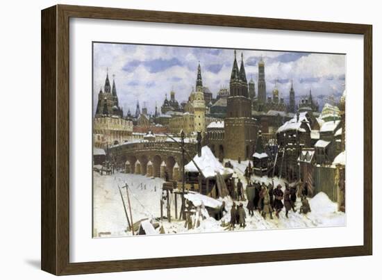 Moscow in the 17th Century. the All Saints' Bridge, 1901-Apollinary Vasnetsov-Framed Giclee Print