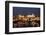 Moscow, Kremlin, Distant View from the Patriarshy Bridge, at Night-Catharina Lux-Framed Photographic Print