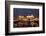 Moscow, Kremlin, Distant View from the Patriarshy Bridge, at Night-Catharina Lux-Framed Photographic Print