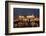 Moscow, Kremlin, Distant View from the Patriarshy Bridge, at Night-Catharina Lux-Framed Photographic Print