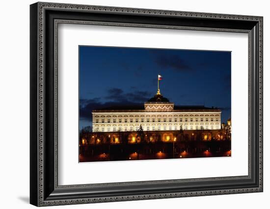 Moscow, Kremlin, Grand Kremlin Palace, at Night-Catharina Lux-Framed Photographic Print