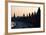 Moscow, Kremlin Shore, Riverside Road, Dusk, Silhouettes-Catharina Lux-Framed Photographic Print