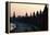 Moscow, Kremlin Shore, Riverside Road, Dusk, Silhouettes-Catharina Lux-Framed Premier Image Canvas