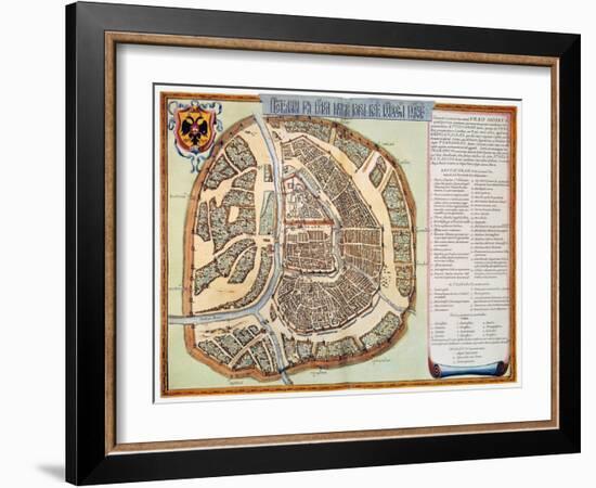 Moscow: Map, 1662-Jan Blaeu-Framed Giclee Print