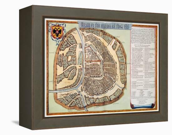 Moscow: Map, 1662-Jan Blaeu-Framed Premier Image Canvas