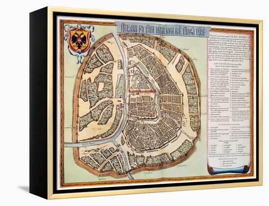 Moscow: Map, 1662-Jan Blaeu-Framed Premier Image Canvas