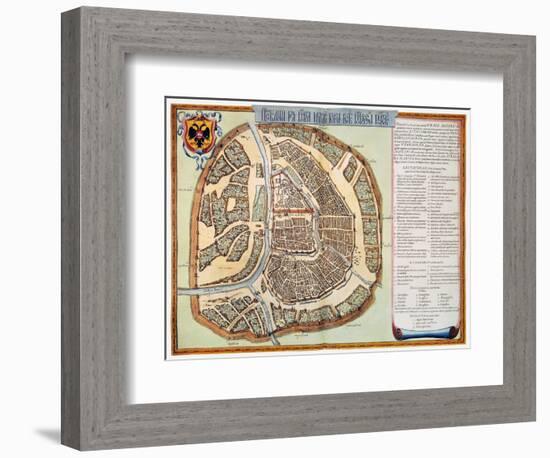 Moscow: Map, 1662-Jan Blaeu-Framed Giclee Print