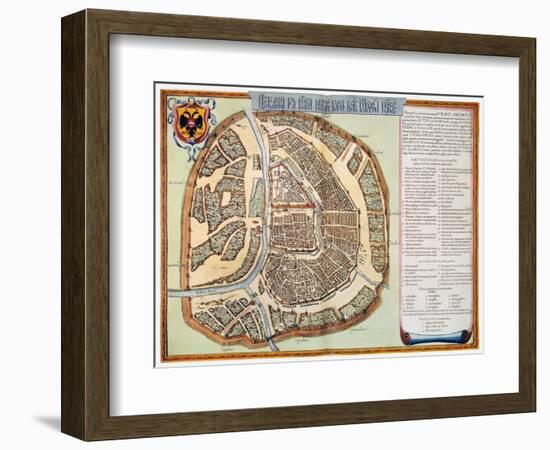 Moscow: Map, 1662-Jan Blaeu-Framed Giclee Print