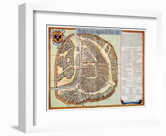 Moscow: Map, 1662-Jan Blaeu-Framed Giclee Print