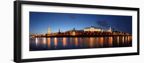 Moscow, Panorama, Kremlin, Kremlin Palace, in the Evening-Catharina Lux-Framed Photographic Print