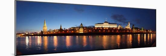 Moscow, Panorama, Kremlin, Kremlin Palace, in the Evening-Catharina Lux-Mounted Photographic Print