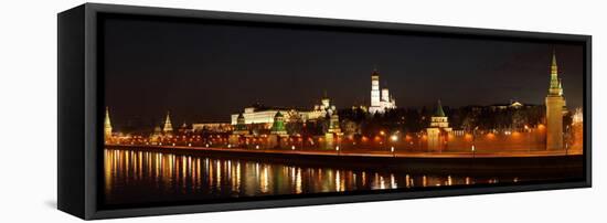 Moscow, Panorama, Kremlin, Moscow, at Night-Catharina Lux-Framed Premier Image Canvas