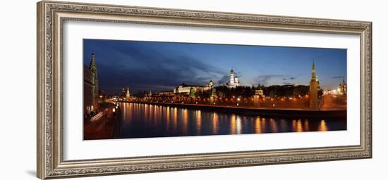 Moscow, Panorama, Kremlin, Moscow, in the Evening-Catharina Lux-Framed Photographic Print