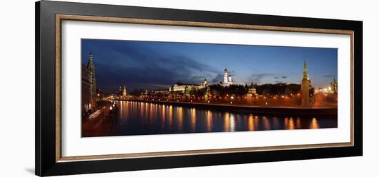 Moscow, Panorama, Kremlin, Moscow, in the Evening-Catharina Lux-Framed Photographic Print