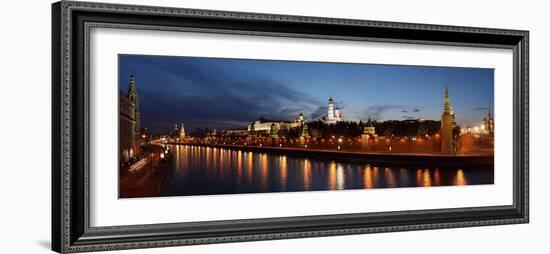Moscow, Panorama, Kremlin, Moscow, in the Evening-Catharina Lux-Framed Photographic Print