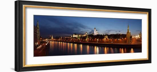 Moscow, Panorama, Kremlin, Moscow, in the Evening-Catharina Lux-Framed Photographic Print