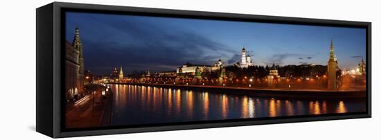 Moscow, Panorama, Kremlin, Moscow, in the Evening-Catharina Lux-Framed Premier Image Canvas