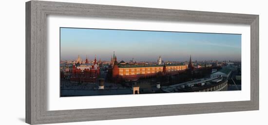 Moscow, Panorama, Kremlin, Overview, Dusk-Catharina Lux-Framed Photographic Print