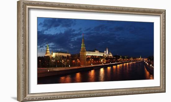 Moscow, Panorama, Moscow, Kremlin, Evening-Catharina Lux-Framed Photographic Print