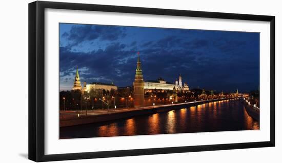 Moscow, Panorama, Moscow, Kremlin, Evening-Catharina Lux-Framed Photographic Print