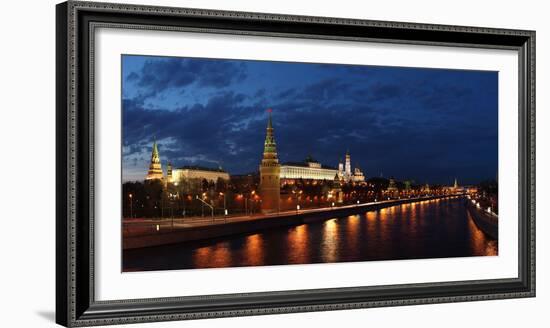 Moscow, Panorama, Moscow, Kremlin, Evening-Catharina Lux-Framed Photographic Print