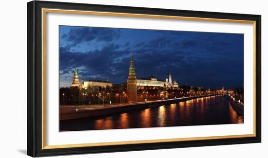 Moscow, Panorama, Moscow, Kremlin, Evening-Catharina Lux-Framed Photographic Print