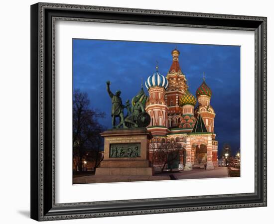 Moscow, Panorama, Red Square, Saint Basil's Cathedral, Evening-Catharina Lux-Framed Photographic Print