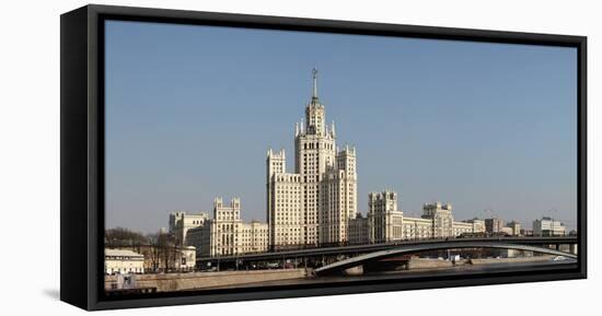 Moscow, Panorama, Stalin Building, Residential House Kotelnicheskaya Nabereschnaya-Catharina Lux-Framed Premier Image Canvas