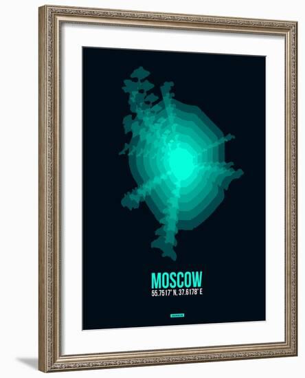 Moscow Radiant Map 3-NaxArt-Framed Art Print