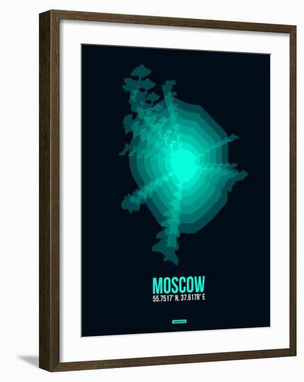 Moscow Radiant Map 3-NaxArt-Framed Art Print