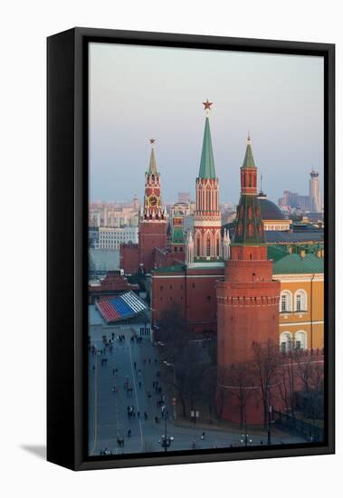 Moscow, Red Square, Kremlin, Overview-Catharina Lux-Framed Premier Image Canvas