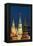 Moscow, Red Square, Kremlin Towers, at Night-Catharina Lux-Framed Premier Image Canvas