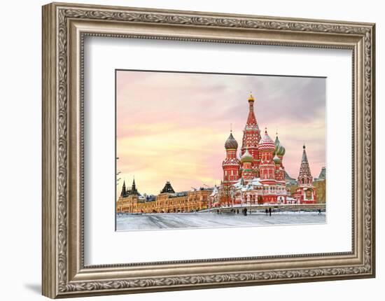Moscow Red Square & Kremlin-null-Framed Premium Giclee Print
