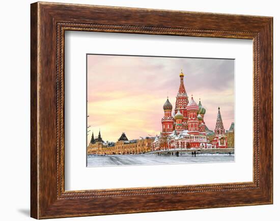 Moscow Red Square & Kremlin-null-Framed Premium Giclee Print