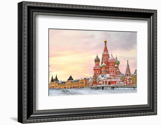 Moscow Red Square & Kremlin-null-Framed Premium Giclee Print