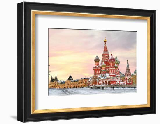 Moscow Red Square & Kremlin-null-Framed Premium Giclee Print