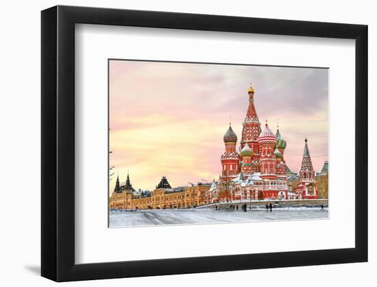 Moscow Red Square & Kremlin-null-Framed Premium Giclee Print